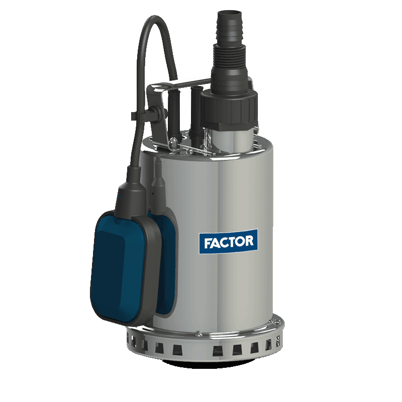 Factor 550W Paslanmaz Gövdeli Temiz Su Drenaj Pompası FACCS550INOX-N
