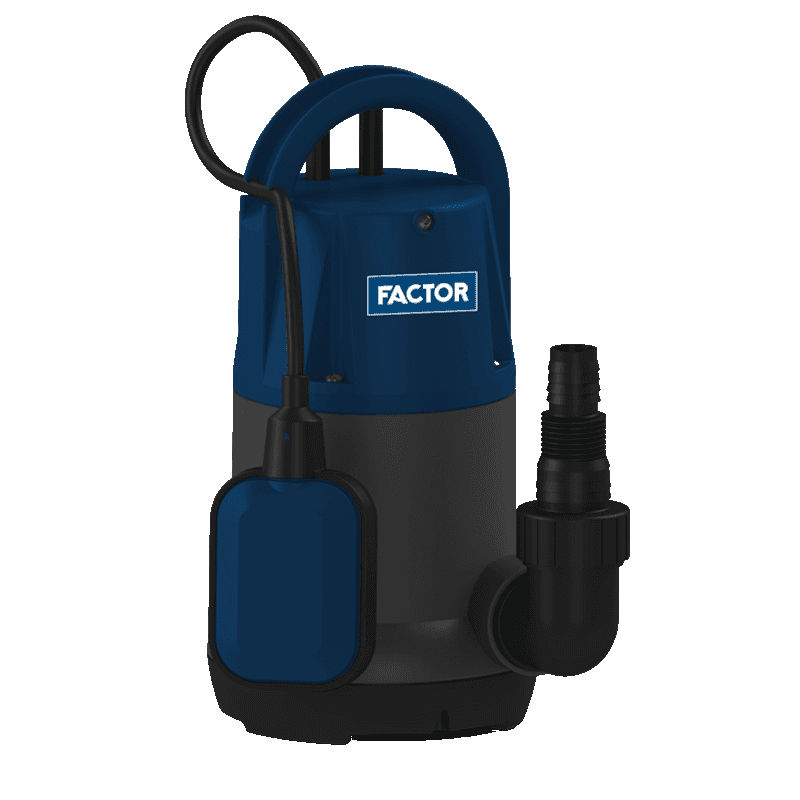 Factor 550W Plastik Gövdeli Temiz Su Drenaj Pompası FACCS550P-N