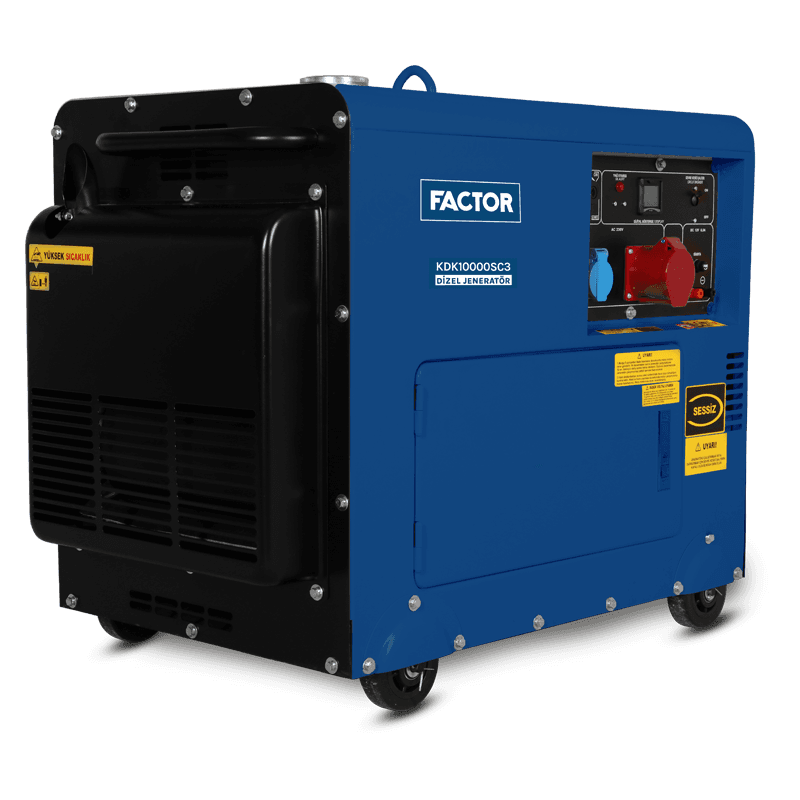 Factor 9.4 KVA DİZEL KABİNLİ JENERATÖR TRİFAZE FCKDK10000SC3