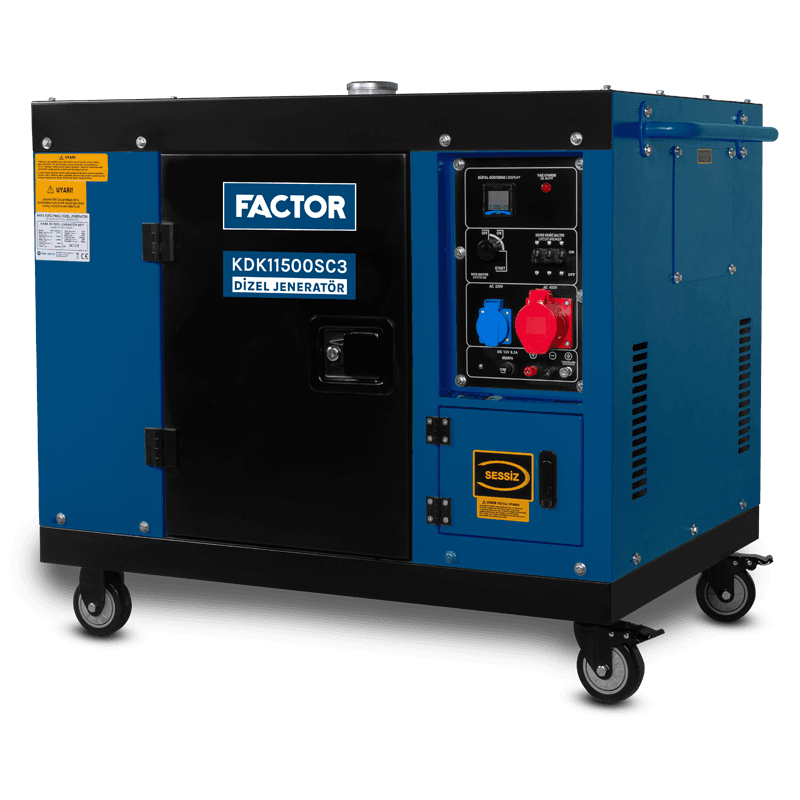 Factor 11 KVA DİZEL KABİNLİ JENERATÖR TRİFAZE FCKDK11500SC3