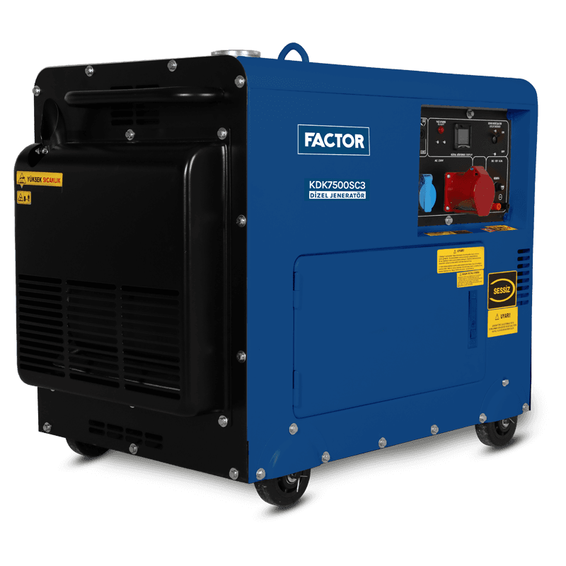 Factor 6.9 KVA DİZEL KABİNLİ TRİFAZE JENERATÖR FCKDK7500SC3