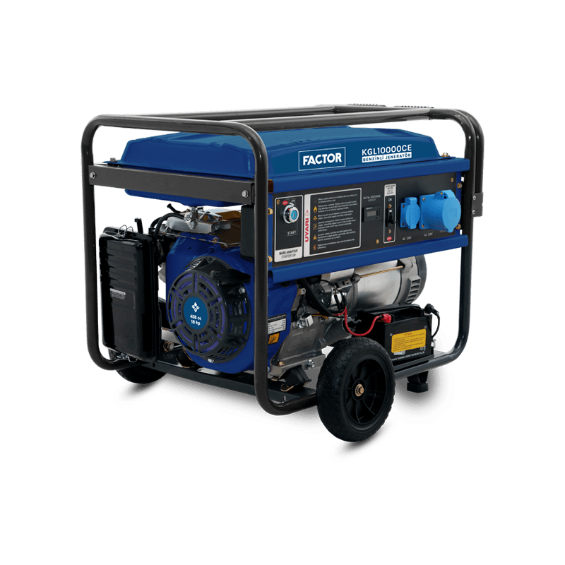 Factor 9.4 KVA BENZİNLİ İPLİ -MARŞLI MONOFAZ JENERATÖR FCKGL10000CE