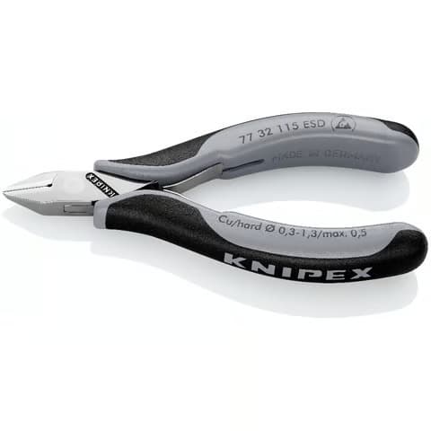 KNIPEX ELEKTRONİKÇİ YAN KESKİ ESD- KUTU MAFSALLI KNI7732115ESD