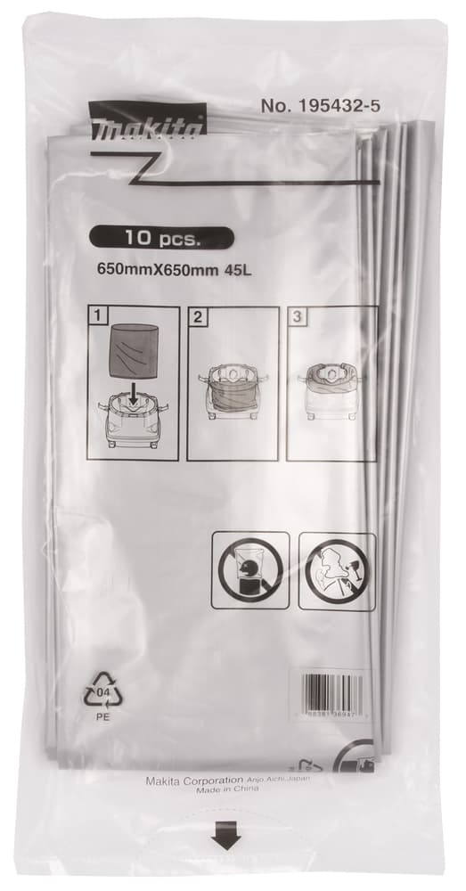Makita POLİMER TORBA DVC155/DVC860/VC3211/VC2512 MAA195432-5