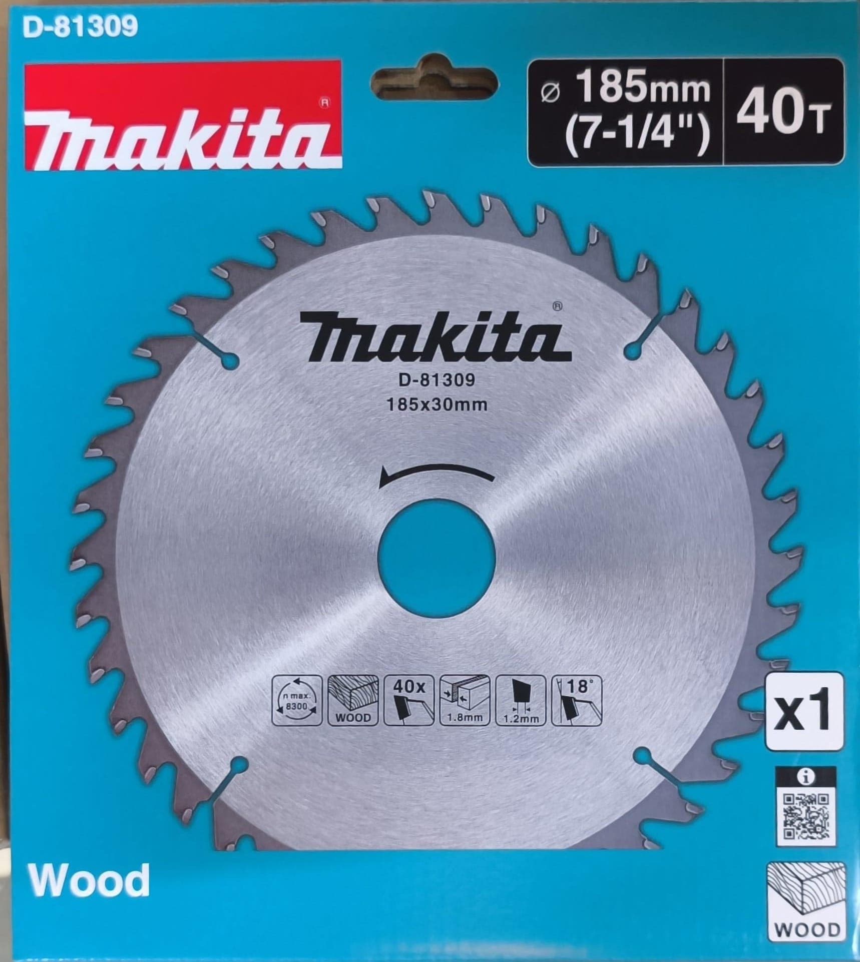 MAKITA D-81309 DAİRE AHŞAP TESTERE 185x30mmx40T MAAD-81309