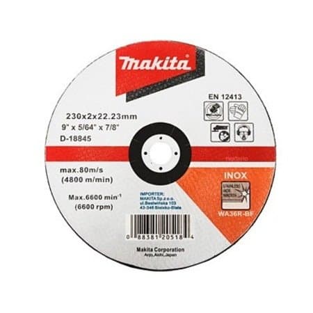 Makita İNOX KESME TAŞI-BOMBELİ 230x2 mm MAAD-18845