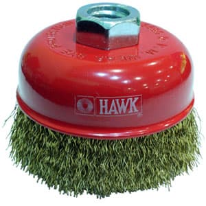 Hawk SARI DALGALI TELLİ M14 VİDALI DAİRE FIRÇA 65 mm HAWK10111