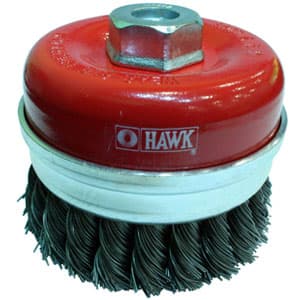 Hawk GRİ BURMA TELLİ M14 VİDALI ÇANAK FIRÇA 65 mm HAWK10119