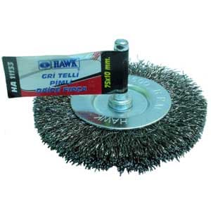 Hawk GRİ TELLİ PİMLİ DAİRE FIRÇA 40x6 mm HAWK11127