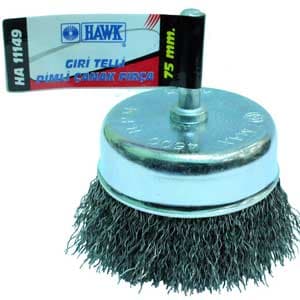 Hawk GRİ TELLİ PİMLİ ÇANAK FIRÇA 63 mm HAWK11147