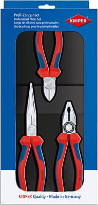 Knipex KOMBİNE PENSE+KARGA BURUN+YAN KESKİ SET KNI002011