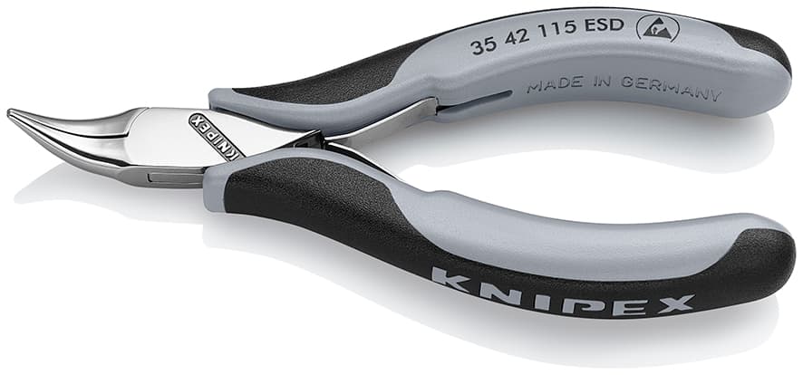 KNIPEX 35 42 115 ESD ELEKTRONİKÇİ EĞRİ KARGABURUN - ESD KNI3542115ESD