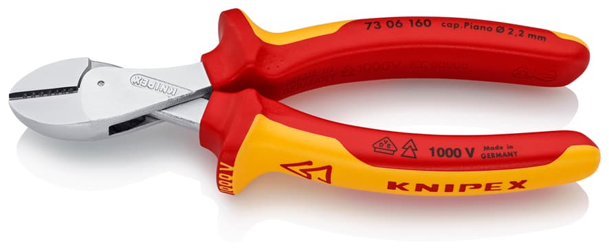 Knipex X - CUT YÜKSEK PERFORMANSLI HAFİF YAN KESKİ 160 mm KNI7306160