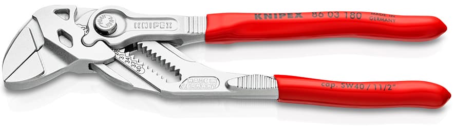 Knipex DÜZ ÇENE AYARLI PENSE 180 mm KNI8603180