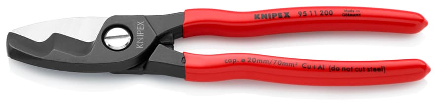 Knipex ÇİFT BIÇAKLI KABLO MAKASI 200 mm KNI9511200