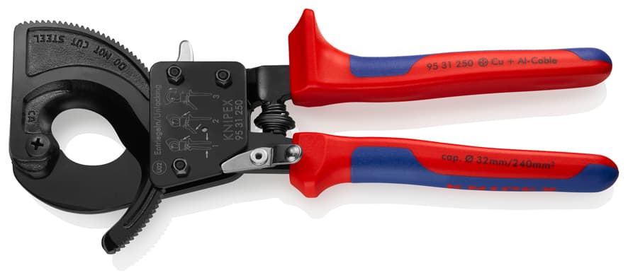 Knipex CIRCIR MEKANİZMALI KABLO MAKASI 250 mm KNI9531250