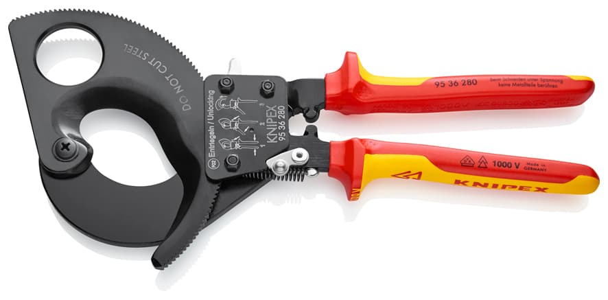 Knipex CIRCIR MEKANİZMALI KABLO MAKASI 280 mm KNI9536280