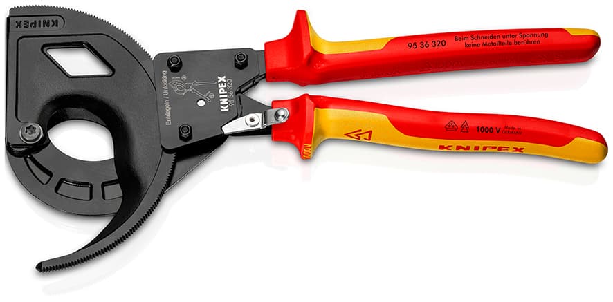 Knipex CIRCIR MEKANİZMALI KABLO MAKASI 320 mm KNI9536320