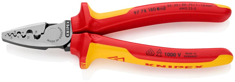 KNIPEX 97 78 180 VDE YÜKSÜK SIKMA PENSİ KNI9778180