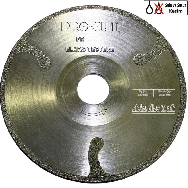 Procut ELEKROLİZE KONİK TESTERE 180EEC PRC51088