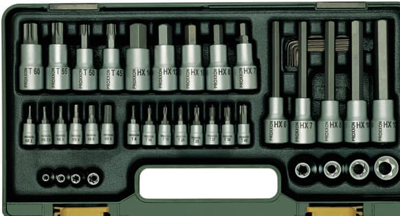 Proxxon Endüstriyel CIRCIRLI KOLLU 42 PARÇALI TORX VE ALLEN LOKMA UÇ TAKIMI PROX23290