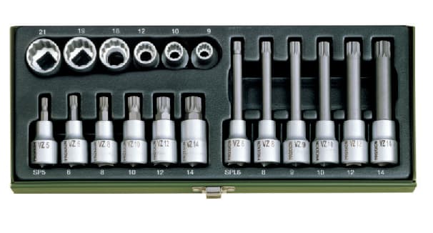 Proxxon Endüstriyel PROXXON 23296 1/2˝ 18 PARÇALI XZN LOKMA TAKIMI PROX23296