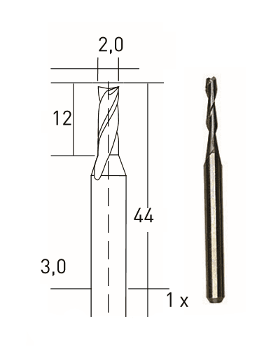 TUNGSTEN KARBÜRLÜ MATKAP UCU 2.0 mm