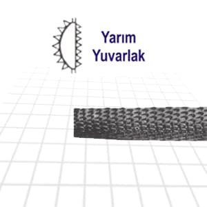 YARIM YUVARLAK EĞE - İNCE 6"