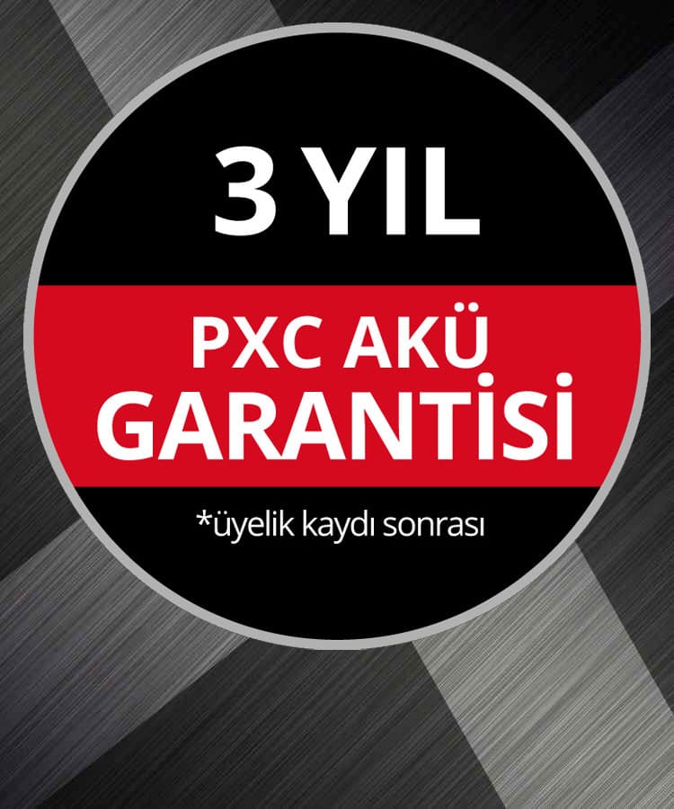 3 yıl PXC akü garantisi — üyelik kaydı sonrası