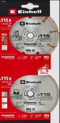 Elmas Kesici Disk 2-pcs 115mm