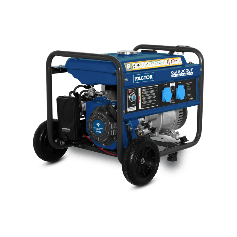 Factor 5 KVA BENZİNLİ İPLİ- MARŞLI JENERATÖR FCKGL5000CE