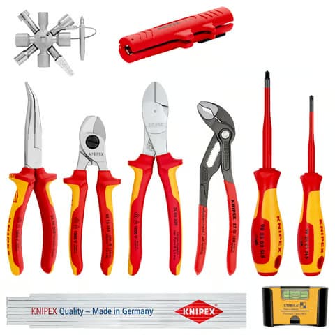 KNIPEX ELEKTRO UZATMA SETİ (10 PARÇALI) KNI002090V01
