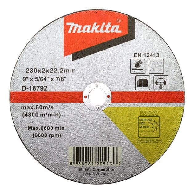Makita İNOX KESME TAŞI - DÜZ 230x2 mm MAAD-18792