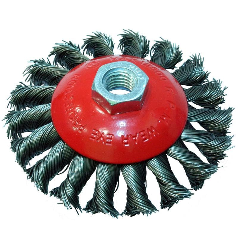 Hawk GRİ BURMA TELLİ M14 VİDALI DAİRE FIRÇA 100 mm HAWK10189