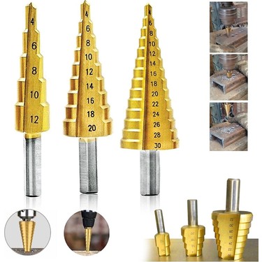 Proter KADEMELİ SAÇ DELME  3'LÜ SET (Titan.Kaplama)