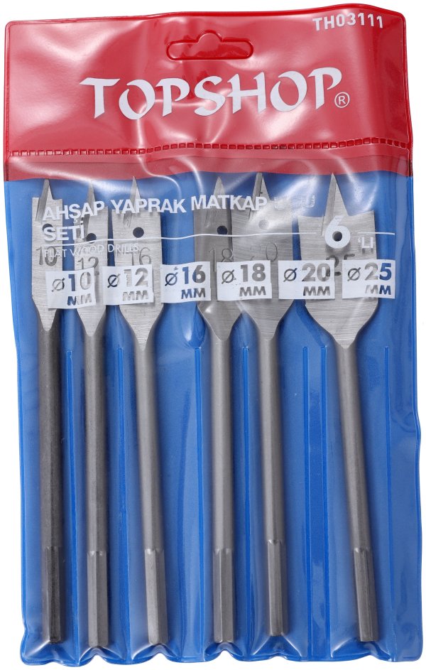 TOPSHOP TSP03111 TOPSHOP 6'LI AHŞAP YAPRAK MATKAP UC SETİ