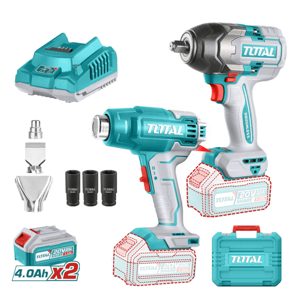 Total AVANTAJ SET - AKÜLÜ SOMUN SÖKME & SICAK HAVA TABANCASI