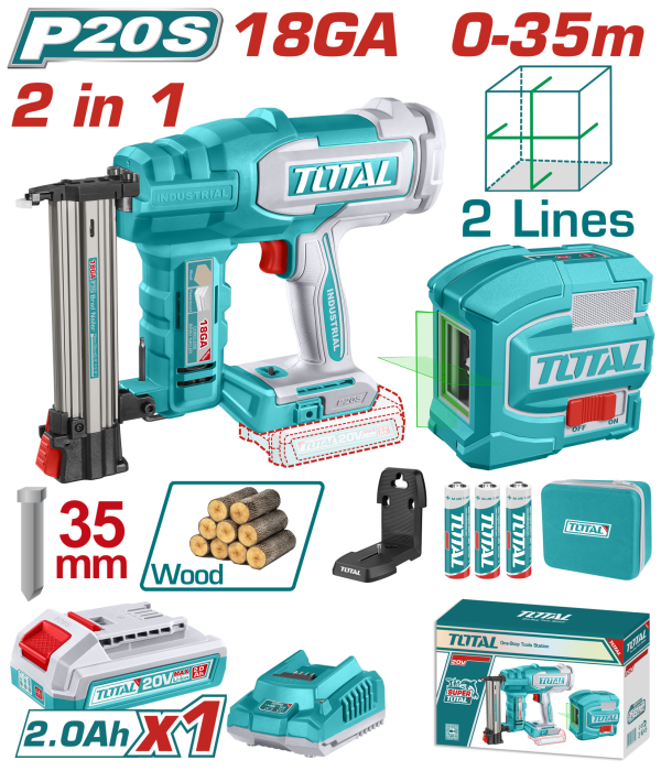 Total AVANTAJ SET - ÇİVİ TABANCASI, LAZER METRE