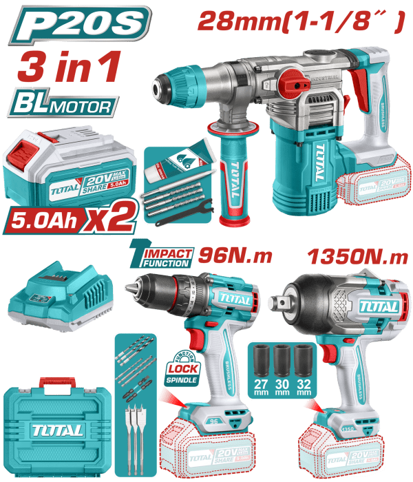 Total AVANTAJ 3 LÜ SET - KIRICI DELİCİ, D.MATKAP, SOMUN SÖKME