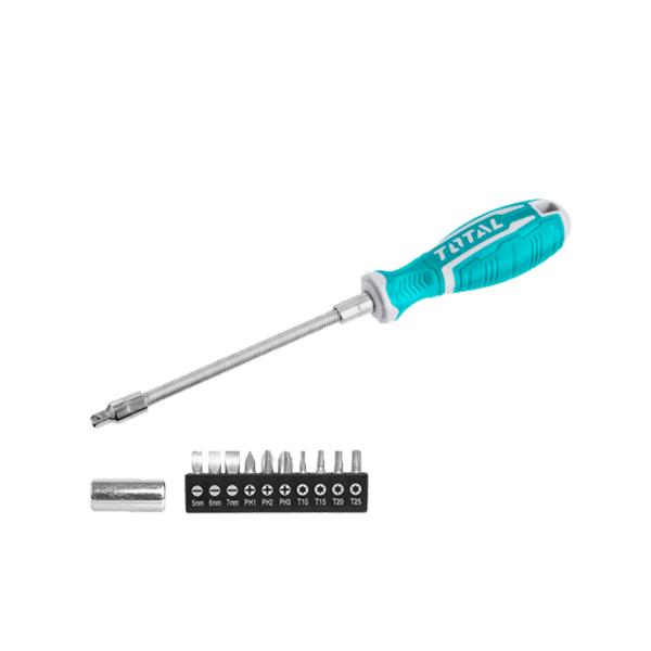 Total Esnek Yapılı Tornavida Seti 12 Parça
