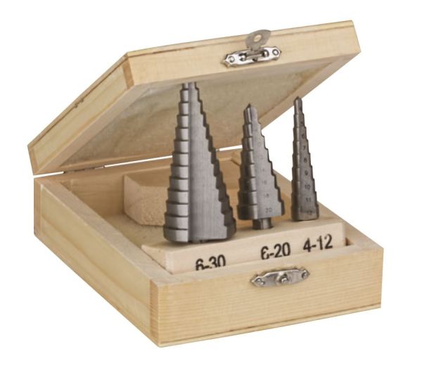 Proter KADEMELİ SAÇ DELME  3'LÜ SET  (4-12/6-20/6-30 MM)