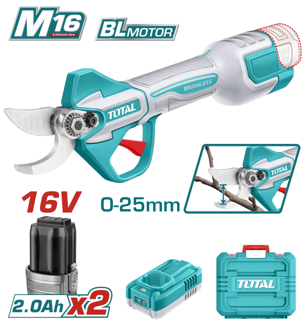 Total LI-ION AKÜLÜ 16V BUDAMA MAKASI