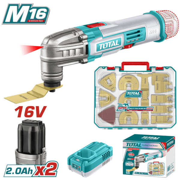 Total LI-ION AKÜLÜ 16V ÇOK AMAÇLI KESİ VE AKSESUAR SETİ