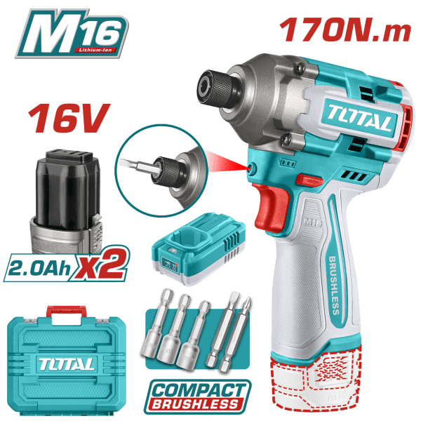 Total LI-ION AKÜLÜ DARBELİ VİDALAMA 16V
