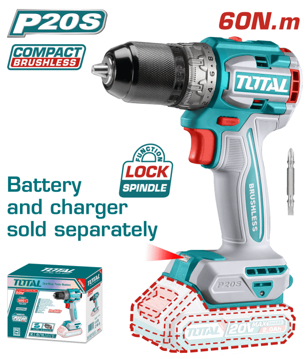 Total LI-ION AKÜLÜ KÖMÜRSÜZ DARBESİZ MATKAP (SOLO)