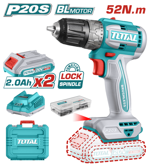 Total LI-ION AKÜLÜ DARBESİZ MATKAP (KAMPANYALI)