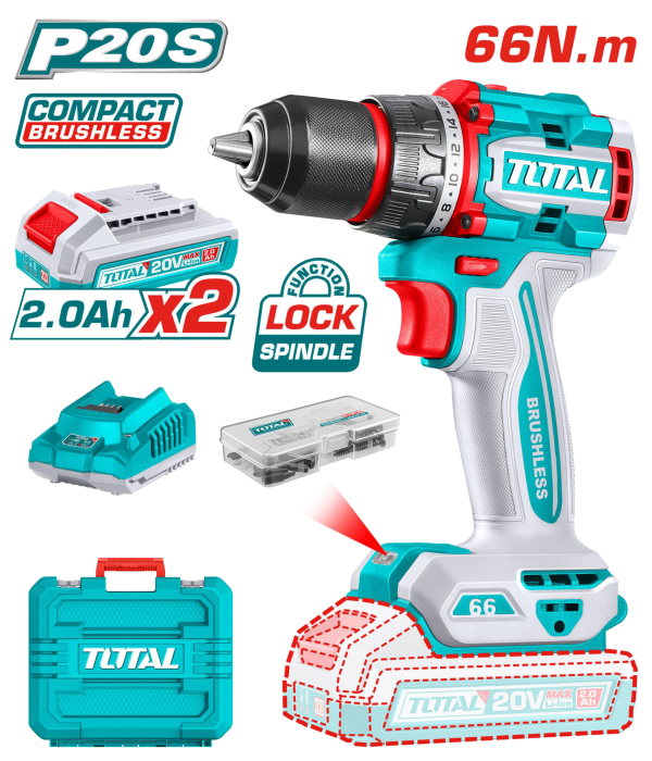 Total LI-ION AKÜLÜ DARBESİZ MATKAP