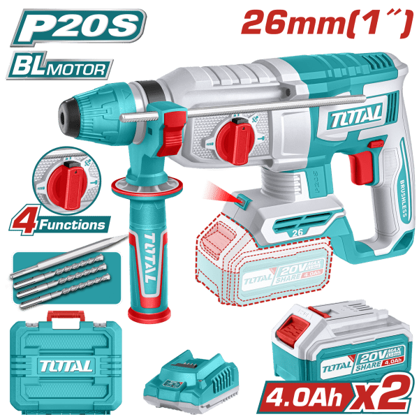 Total LI-ION AKÜLÜ KIRICI DELİCİ 2x4.0AH