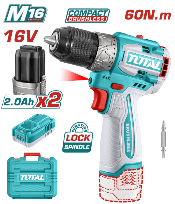 Total LI-ION AKÜLÜ KÖMÜRSÜZ MATKAP