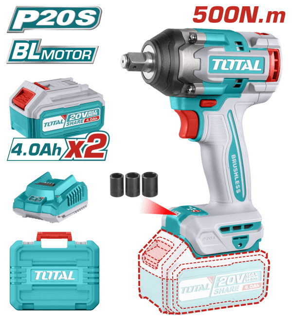 Total LI-ION AKÜLÜ SOMUN SIKMA MAKİNESİ 500Nm